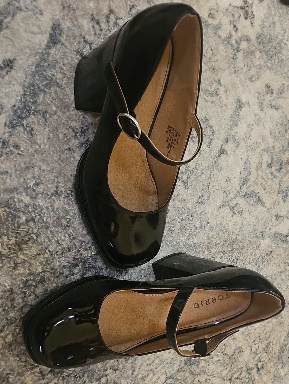 Torrid Black Patent Mary Jane Block Heel Shoes